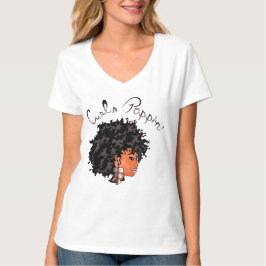 T-tröja för CURLZ "KRULLAR LIZAEN POPPIN" Tee