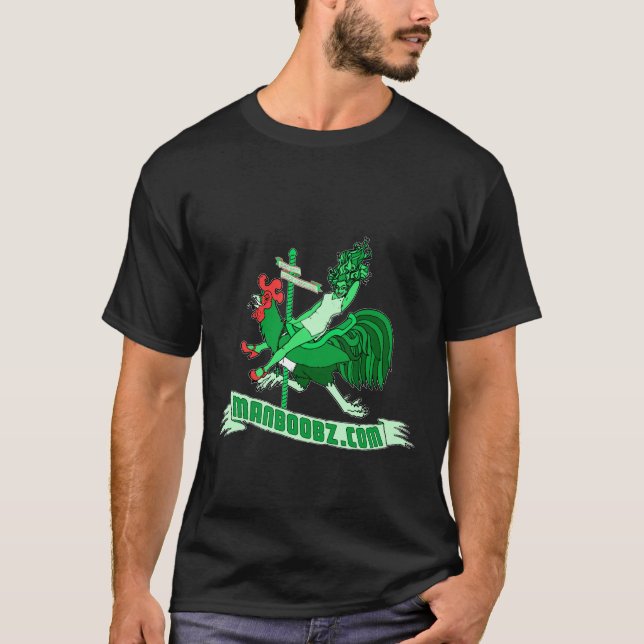 T-tröja för dåligapojkekarusell (grönt och rött) t shirt (Framsida)