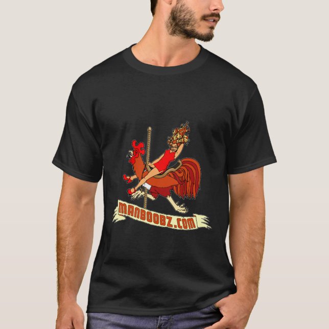 T-tröja för dåligapojkekarusell (värme färger, tee shirt (Framsida)