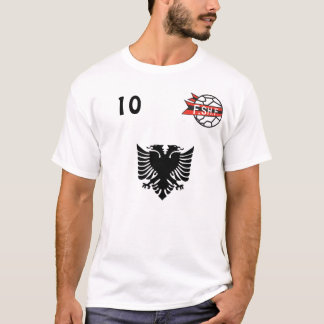 T-tröja för den Albanien fotbollskjortan numrerar Tee Shirt