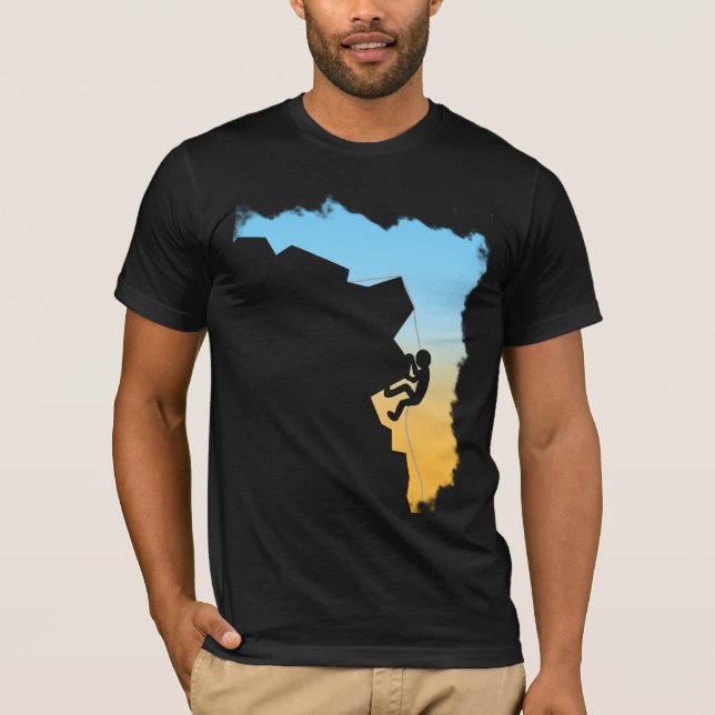 T-tröja för design för bergklättringSilhouette Tee (Framsida)