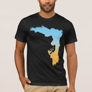 T-tröja för design för bergklättringSilhouette Tee Shirt