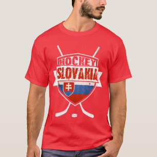 T-tröja för design för hockeySlovakien flagga T Shirt