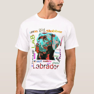 T-tröja för design för Labrador popkonst Tröja