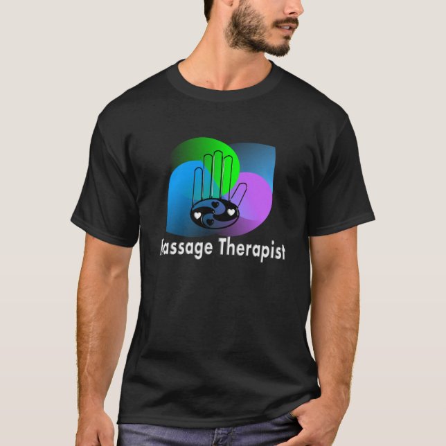 T-tröja för design för massageterapeutabstrakt tee shirt (Framsida)