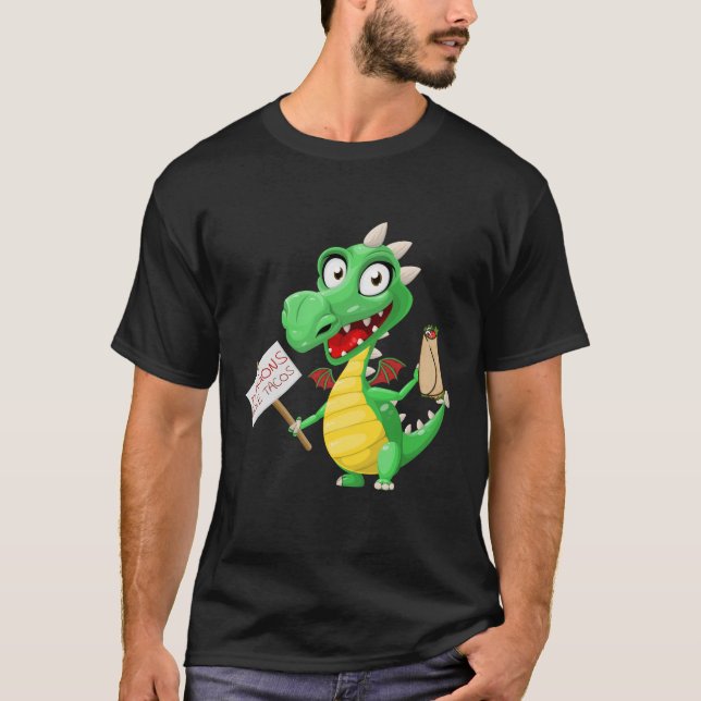 T-tröja för drakekärlekTacos, gåva för T Shirt (Framsida)
