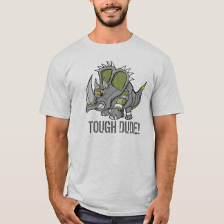 T-tröja för Dude för robotTriceratopsDinosaur tuff T Shirt