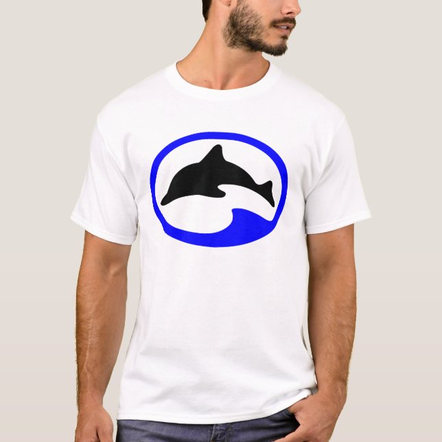 T-tröja för dykaredelfinlogotyp tee (Framsida)