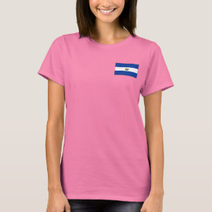 T-tröja för El Salvador flagga- och kartadk Tee Shirt