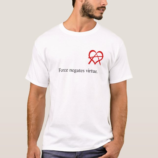T-tröja för en som tror på läran om viljans frihet t-shirt (Framsida)