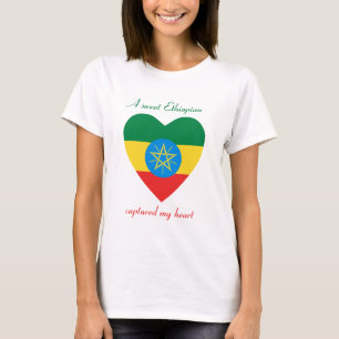 T-tröja för Etiopien flaggaälskling T-shirt