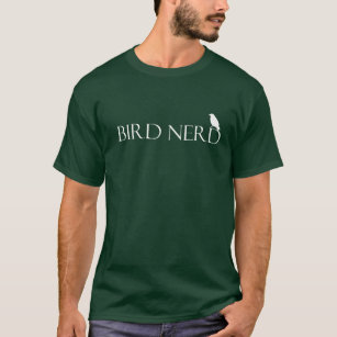 T-tröja för fågelNerdmörk T-shirt