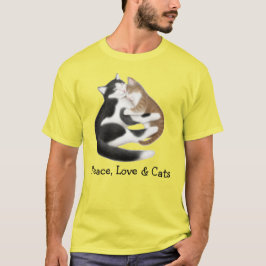 T-tröja för färg för Tie för fredkärlekkattungar T Shirt