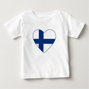 T-tröja för Finland flaggahjärta T-shirt