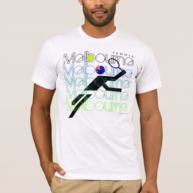 T-tröja för flagga 2 för Melbourne T-shirt (Framsida)
