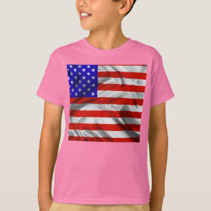 T-tröja för flagga för stars och stripesUSA-sil T-shirt