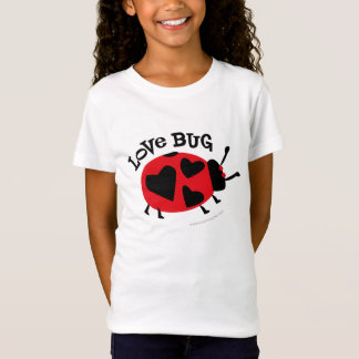 T-tröja för flickor för kärlekkryp gullig tee shirt