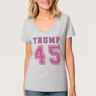 T-tröja för fotboll för Donald Trump 45th Tee Shirt