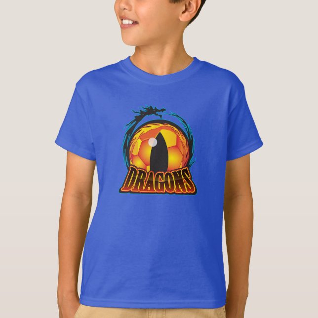T-tröja för fotboll för ungdom för krandrakar AYSO Tee Shirt (Framsida)