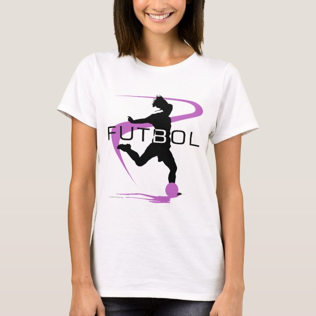 T-tröja för fotbollFutbol rosa flickor Tee (Framsida)