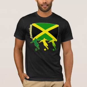 T-tröja för fotbollJamaica mörk Tee Shirt