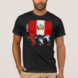 T-tröja för fotbollPeru mörk T Shirt