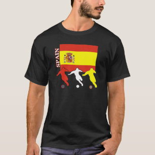 T-tröja för fotbollSpanien mörk T-shirt