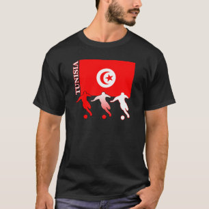 T-tröja för fotbollTunisien mörk T Shirt