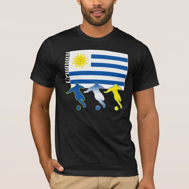 T-tröja för fotbollUruguay mörk Tee Shirt (Framsida)