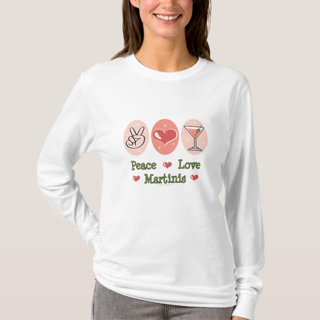 T-tröja för fredkärlekMartini långärmad T-shirt (Framsida)