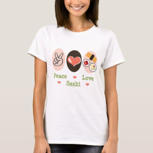 T-tröja för fredkärlekSushi T Shirt
