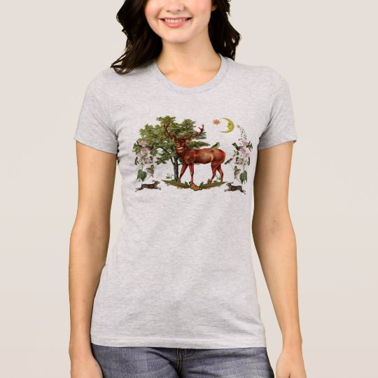 T-tröja för fullvuxen hankronhjortandedjur t shirt