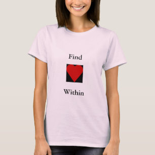 T-tröja för fyndhjärtacitationstecken t shirt
