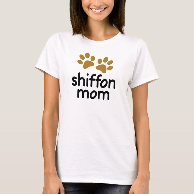 T-tröja för gåva för Shiffon hundmamma Tee Shirt (Framsida)