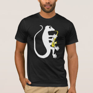 T-tröja för Geckosaxofonmörk T Shirt