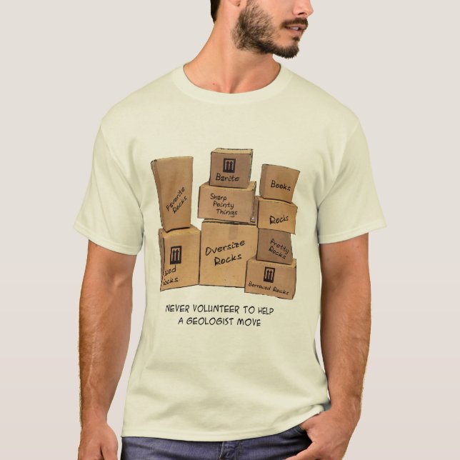 T-tröja för geologflyttahumor t-shirt (Framsida)