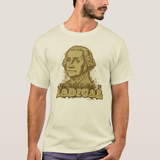 T-tröja för George Washington amerikanradikal T-shirt (Framsida)