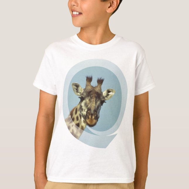 T-tröja för giraffdesignungdom tee (Framsida)