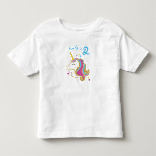 T-tröja för glitterUnicornMagicalGirl födelseda T-shirt