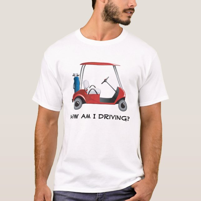 T-tröja för Golfvagn Tee (Framsida)