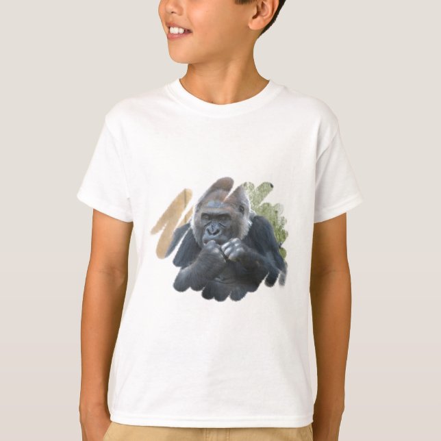 T-tröja för gorillaprimatbarn t-shirt (Framsida)