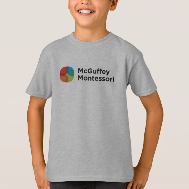 T-tröja för grå färg för bära för barnMcGuffey Tee Shirt (Framsida)