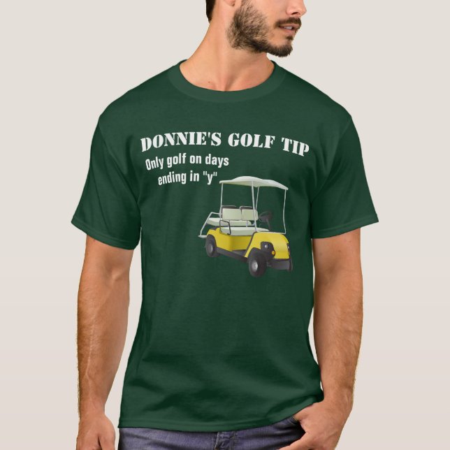 T-tröja för grönt för golfare för tee shirt (Framsida)