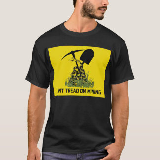 T-tröja för gruvarbetareflaggasvart t-shirt
