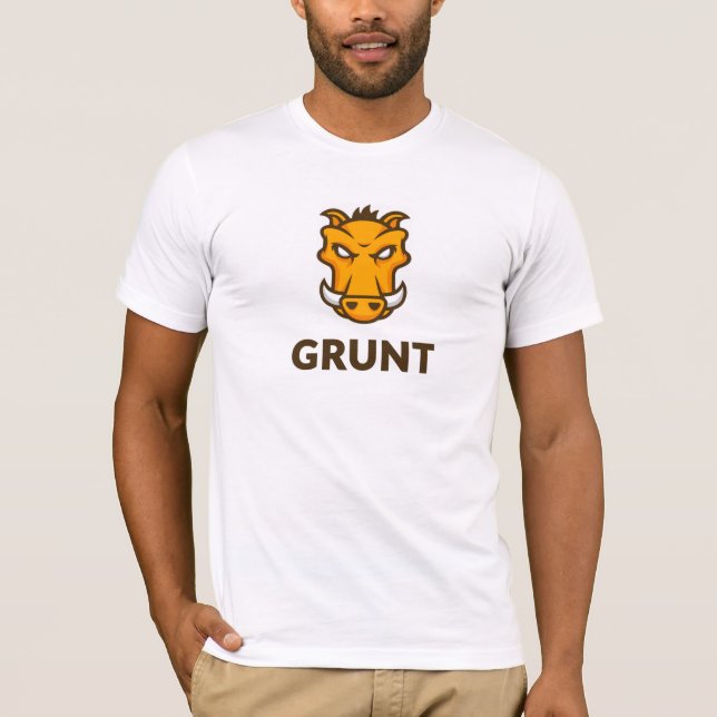 T-tröja för grymtning JS (vit) Tee Shirt (Framsida)