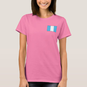T-tröja för Guatemala flagga- och kartadk T-shirt