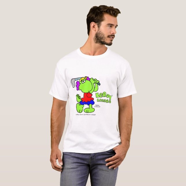 T-tröja för gunga för LeRoy ödlaGolf Tee Shirt (Hel framsida)