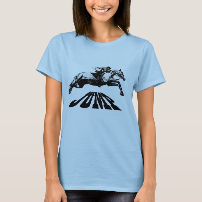 T-tröja för hästbanhoppningryttare t-shirt (Framsida)