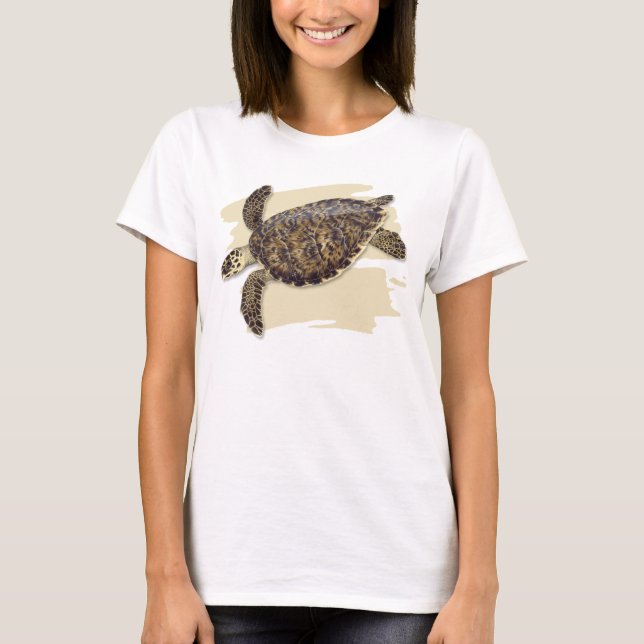 T-tröja för Hawksbill havssköldpadda T Shirt (Framsida)