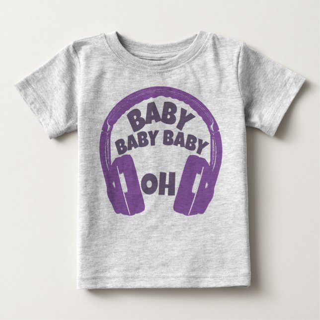 T-tröja för Headphone för babybabybaby Oh Tee (Framsida)